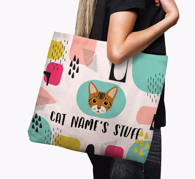 Abstract {dogsName}'s Stuff - Personalized {breedFullName} Canvas Bag